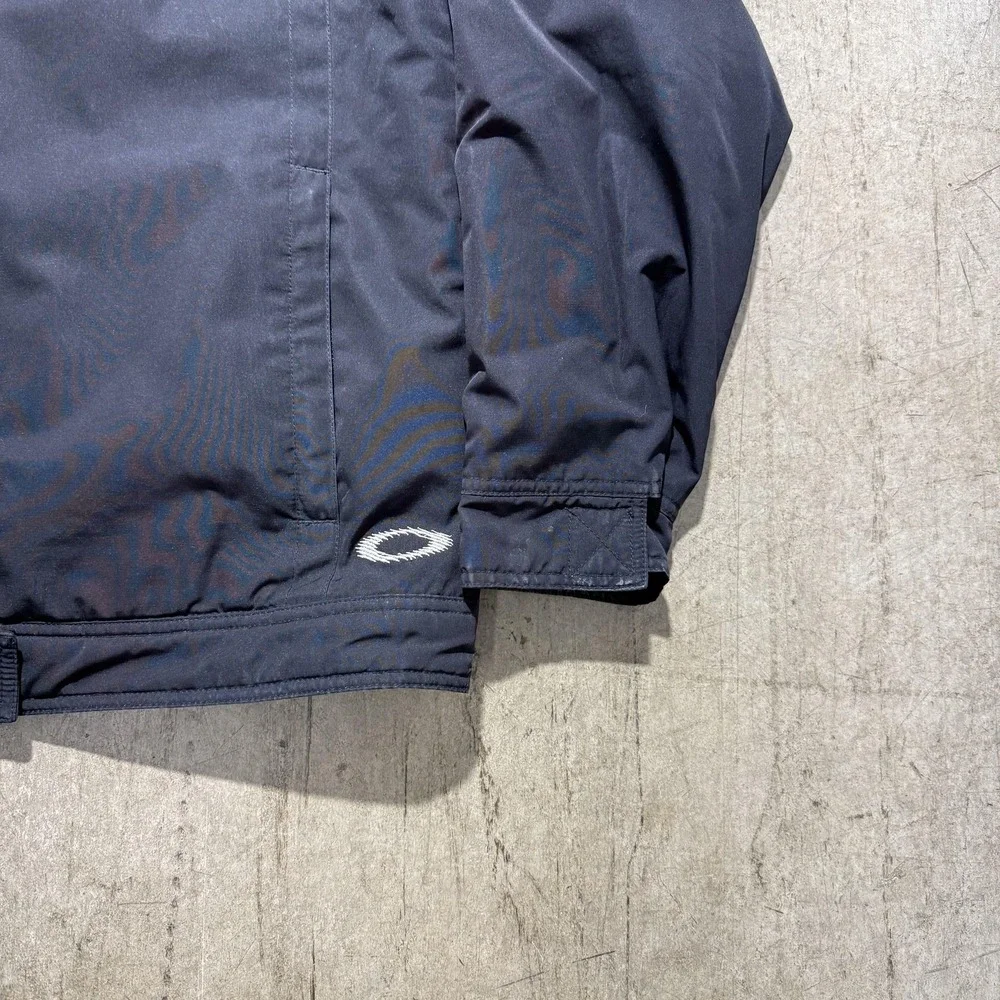 Oakley Jacket Mens Medium Blue Software Windbreaker Full Zip Insulated Lined - Picture 2 of 5